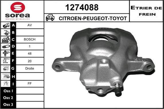 SNRA 1274088 - Гальмівний супорт autozip.com.ua