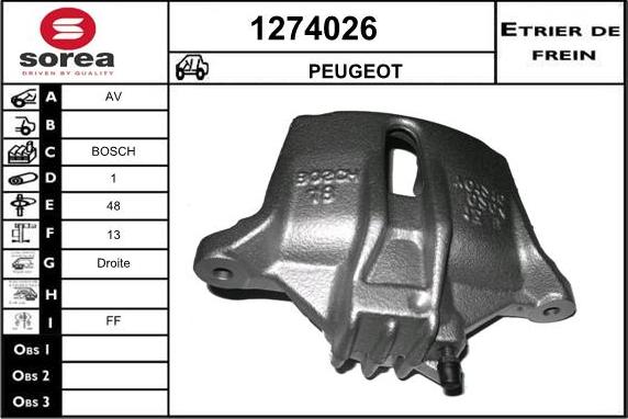 SNRA 1274026 - Гальмівний супорт autozip.com.ua