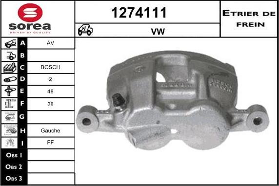 SNRA 1274111 - Гальмівний супорт autozip.com.ua