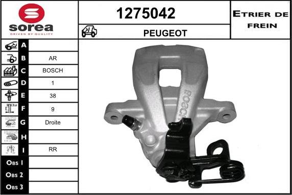 SNRA 1275042 - Гальмівний супорт autozip.com.ua