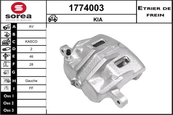 SNRA 1774003 - Гальмівний супорт autozip.com.ua