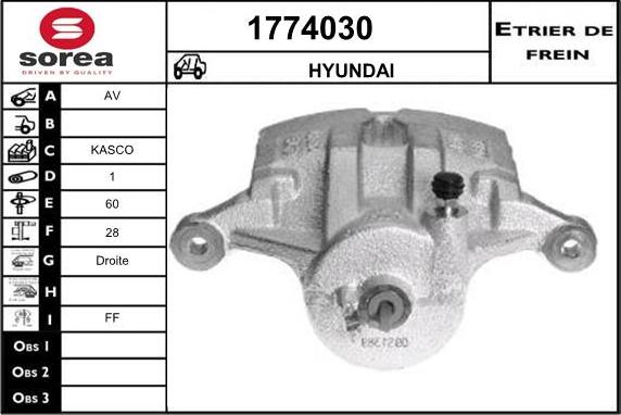 SNRA 1774030 - Гальмівний супорт autozip.com.ua