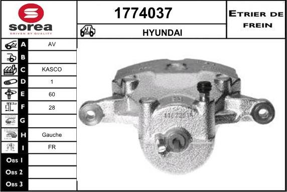 SNRA 1774037 - Гальмівний супорт autozip.com.ua