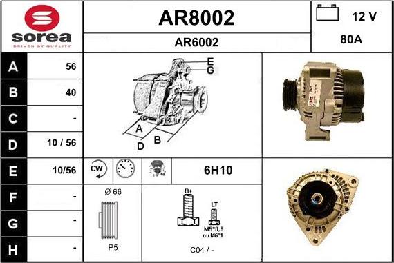 SNRA AR8002 - Генератор autozip.com.ua