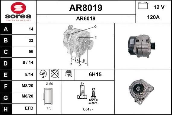 SNRA AR8019 - Генератор autozip.com.ua