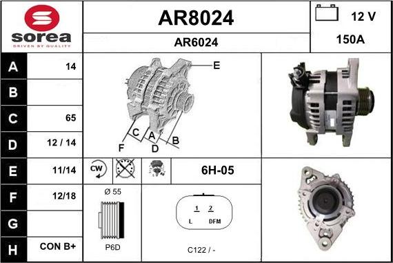 SNRA AR8024 - Генератор autozip.com.ua