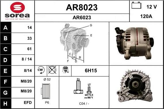 SNRA AR8023 - Генератор autozip.com.ua