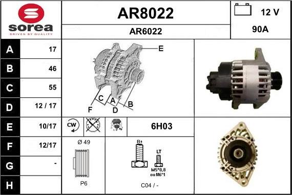 SNRA AR8022 - Генератор autozip.com.ua