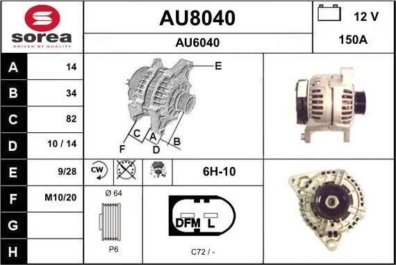 SNRA AU8040 - Генератор autozip.com.ua