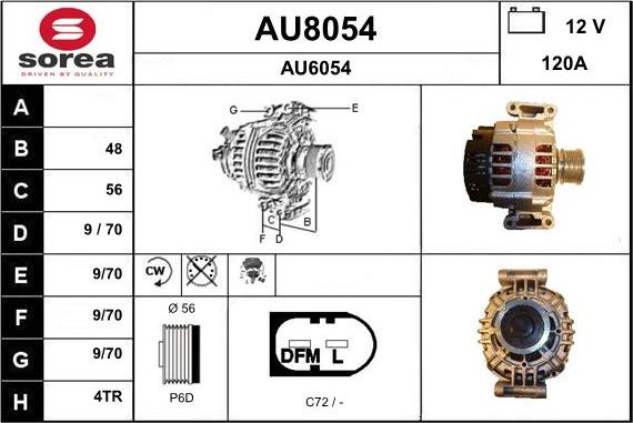 SNRA AU8054 - Генератор autozip.com.ua