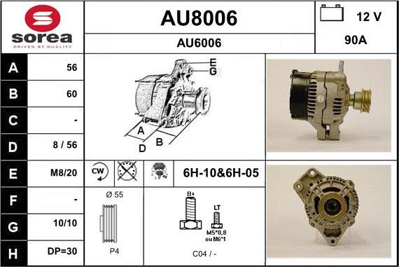 SNRA AU8006 - Генератор autozip.com.ua