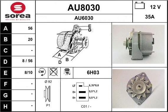 SNRA AU8030 - Генератор autozip.com.ua