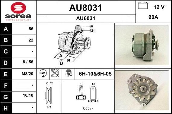 SNRA AU8031 - Генератор autozip.com.ua