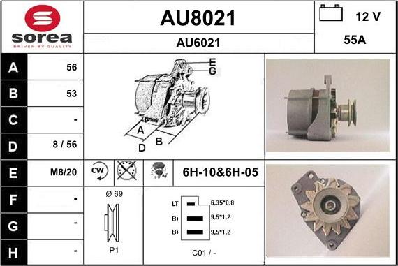 SNRA AU8021 - Генератор autozip.com.ua