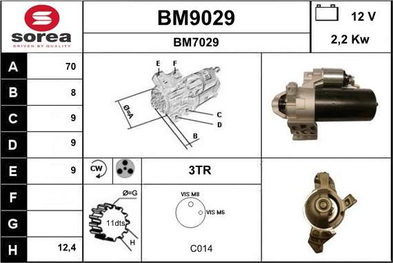 SNRA BM9029 - Стартер autozip.com.ua