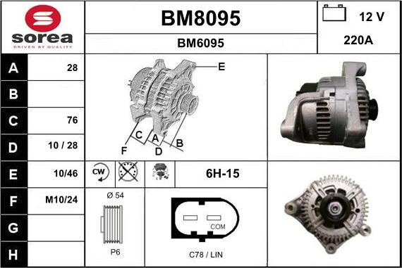 SNRA BM8095 - Генератор autozip.com.ua