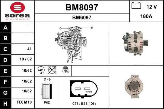 SNRA BM8097 - Генератор autozip.com.ua