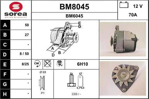 SNRA BM8045 - Генератор autozip.com.ua