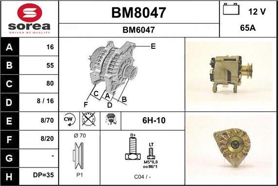 SNRA BM8047 - Генератор autozip.com.ua