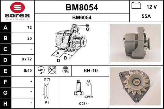 SNRA BM8054 - Генератор autozip.com.ua