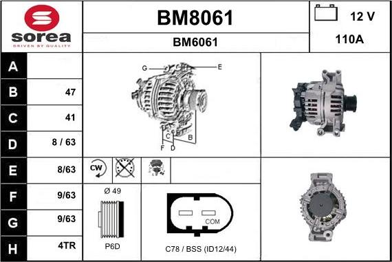 SNRA BM8061 - Генератор autozip.com.ua