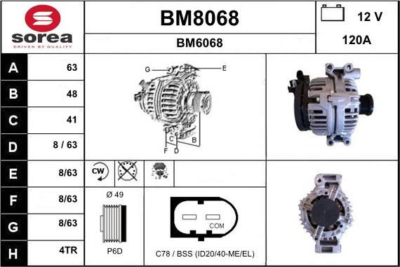 SNRA BM8068 - Генератор autozip.com.ua