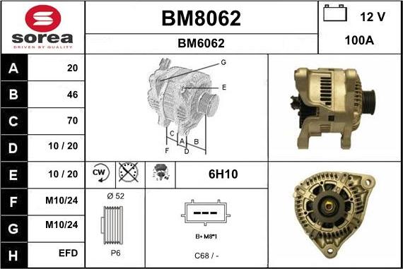 SNRA BM8062 - Генератор autozip.com.ua
