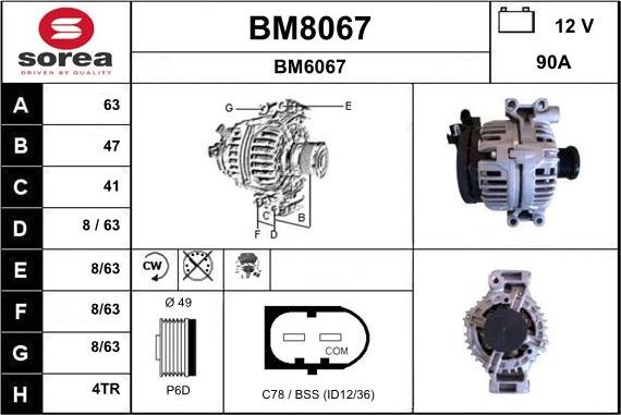 SNRA BM8067 - Генератор autozip.com.ua