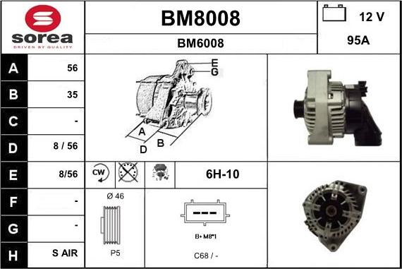 SNRA BM8008 - Генератор autozip.com.ua