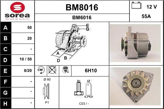SNRA BM8016 - Генератор autozip.com.ua