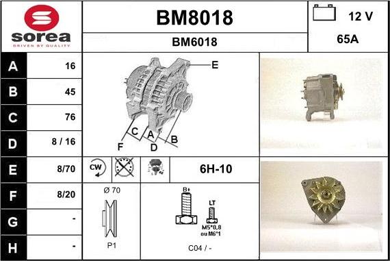 SNRA BM8018 - Генератор autozip.com.ua