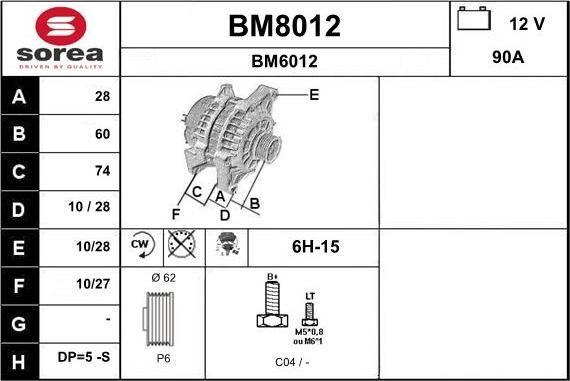 SNRA BM8012 - Генератор autozip.com.ua