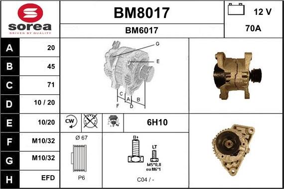 SNRA BM8017 - Генератор autozip.com.ua