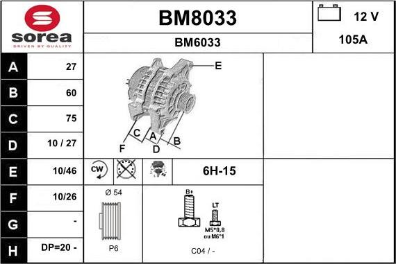 SNRA BM8033 - Генератор autozip.com.ua