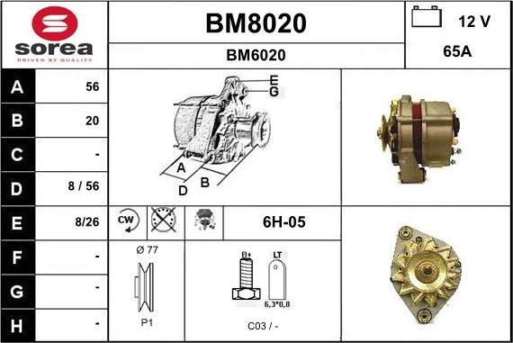 SNRA BM8020 - Генератор autozip.com.ua