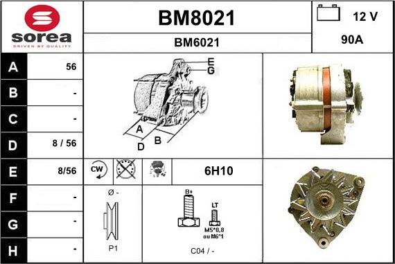 SNRA BM8021 - Генератор autozip.com.ua