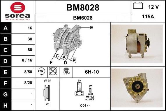 SNRA BM8028 - Генератор autozip.com.ua