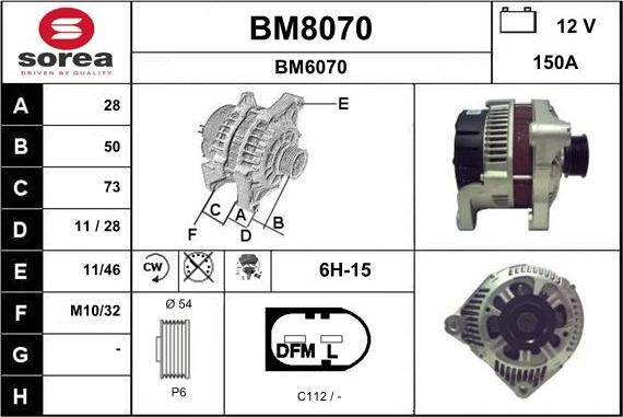 SNRA BM8070 - Генератор autozip.com.ua