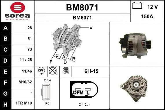 SNRA BM8071 - Генератор autozip.com.ua
