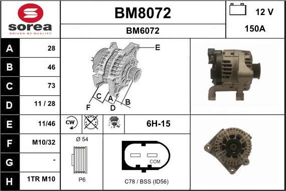 SNRA BM8072 - Генератор autozip.com.ua