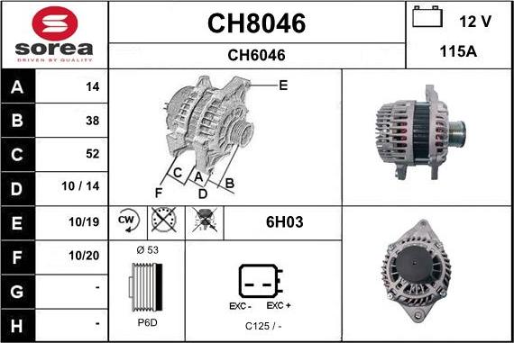 SNRA CH8046 - Генератор autozip.com.ua