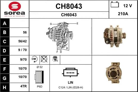 SNRA CH8043 - Генератор autozip.com.ua