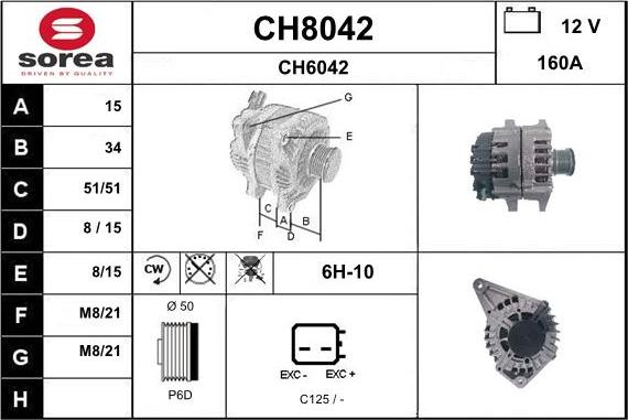 SNRA CH8042 - Генератор autozip.com.ua