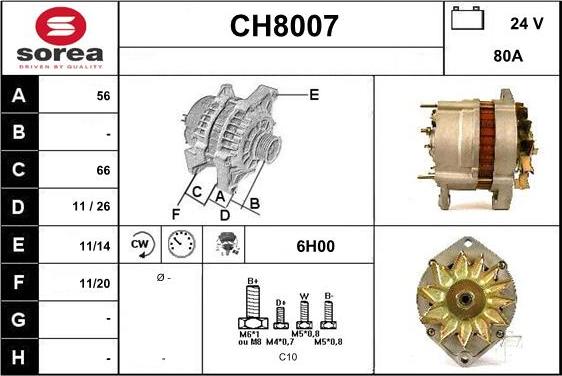 SNRA CH8007 - Генератор autozip.com.ua