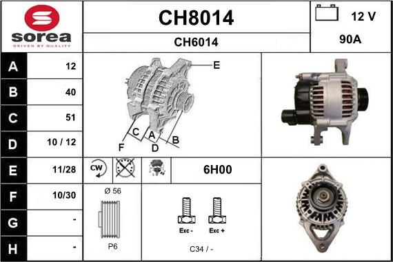 SNRA CH8014 - Генератор autozip.com.ua