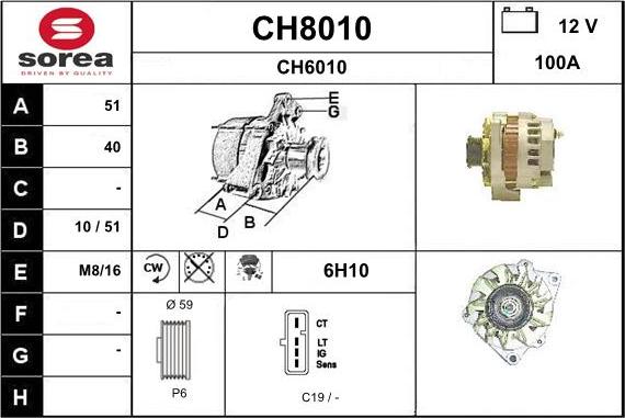 SNRA CH8010 - Генератор autozip.com.ua