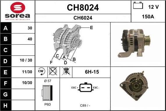 SNRA CH8024 - Генератор autozip.com.ua