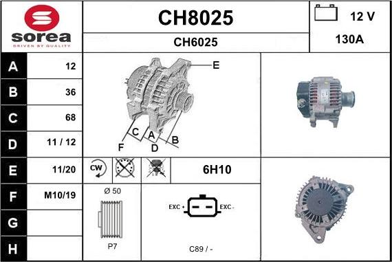 SNRA CH8025 - Генератор autozip.com.ua