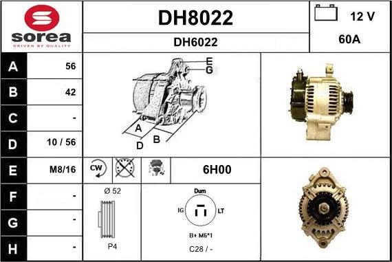 SNRA DH8022 - Генератор autozip.com.ua