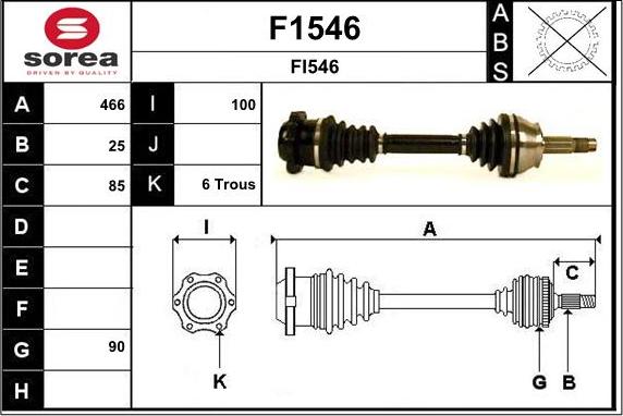 SNRA F1546 - Приводний вал autozip.com.ua